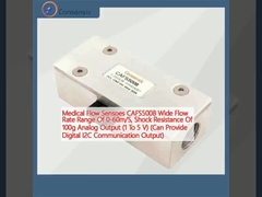 Medische stroomsensoren CAFS5008 Breed stroombereik van 0-60 m/s, schokbestendigheid van 100 g Analoog-uitgang (1 tot 5 V) (kan digitale I2C-communicatie-uitgang leveren)